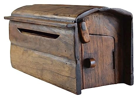 GddOGUK postkasten Briefkasten aus massivem Holz, mittlere Kapazität, Briefkasten, kreative Heimdekoration, Paketkasten, Wandmontage, Vintage-Briefkästen
