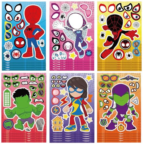 mohito 30 Pieces Anime Spider,Superhero Stickers,Anime Spider Gift Set Anime Stickers,Applicable Children Birthday Party Wall Fridge Motorcycle Mobile Phone Tablet Anime Hero Stickers