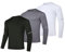 fovdtaa 3 Pack Men's Long Sleeve Crew Neck Shirts T-Shirt Workout Running Tops Gym Breathable Sports Shirts T Shirt Long Sleeve Sports Tops White XL