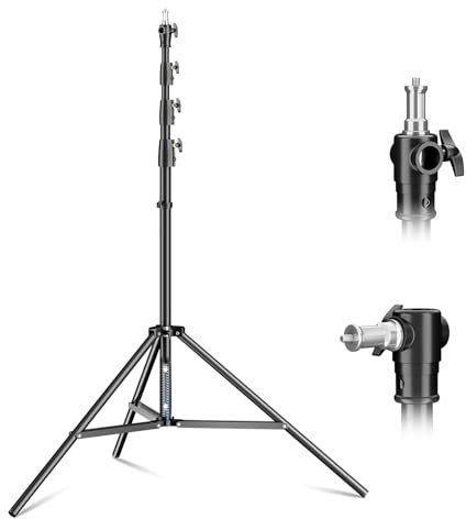 Godox Light Stand 380CM/149.6in Heavy Duty Steel Light Stand, Tragfähigkeit 5kg/11lb Photography Stand Strobe Tripod für Softbox Studio