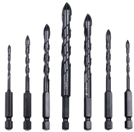 Hiemible Béton | Jeu de s pour Carrelage et Verre - Accessoires de Forage Industriel Résistants pour Verre, Briques et Métal avec Précision d'Outillage Puissant