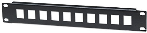 Intellinet 714860 10-Port Patchpanel unbestückt, 1 HE, 25,4 cm (10 Zoll) Schwarz