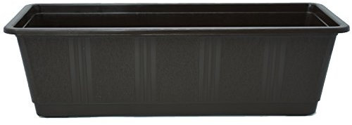 meindekoartikel Blumenkasten Standard aus Kunststoff - Verschiedene Größen und Farben (Breite ca. 40 cm, Braun)