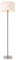 lux.pro Stehleuchte 'Narwa' 152cm 1x E27 60W Stehlampe Standleuchte Design Stand Lampe Metall Chrom/Weiß