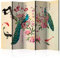 murando Raumteiler Foto Paravent Orient Japan Asia 225x172 cm beidseitig auf Vlies-Leinwand bedruckt Trennwand Spanische Wand Sichtschutz Raumtrenner Home Office Blumen Zen Pfau p-C-0002-z-c