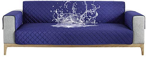 Carvapet Sofabezug wasserdichte Sofaüberwurf Antirutsch Wasserdichter Schutz Haustier Schonbezug Sofahusse Sofa Abdeckung Hussen überwurf für Sofa(Saphir,2 Sitzer)