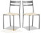 ASTIMESA Dos Sillas de Cocina Respaldo Franjas Beige