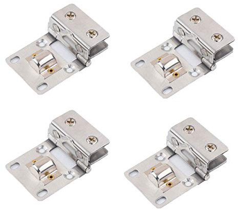 Lot de 4 charnières de porte de douche à 90° en verre pour 5-8 mm d'épaisseur en acier inoxydable