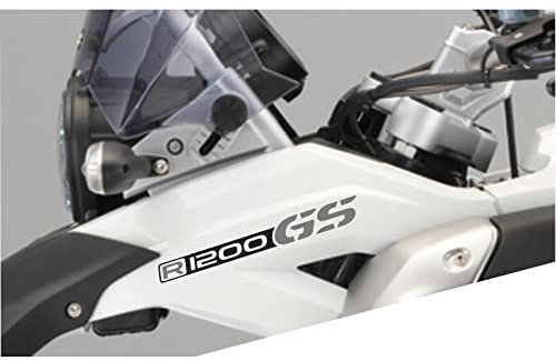 2 Aufkleber kompatibel mit Motorrad R1200 GS Adventure Motorrad R 1200 (schwarz-grau)