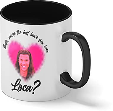 Bella Twilight Where The Hell Have You Been Loca Weiße Kaffeetasse Mug mit schwarzen Felgen & Griff