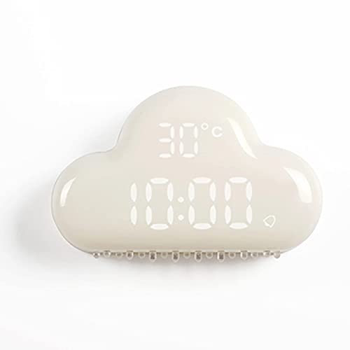 ooazbhy Cloud Wake Up Light Bedside Alarm Clock Wireless Motion Sensor LED Night Light Snooze Function and Atmosphere Lamp Function for Kids Room, Bedroom, Bedside, Bathroom, Hallway, White