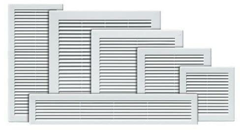 Awenta White Air Vent Grill Ventilation Cover with Inset Grid (Fly Screen) All Size (110 x 460)