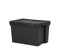 JMS we create smile 62 Litre Black Heavy Duty Strong Recycled Plastic Storage Box With Lid (Pack of 1)