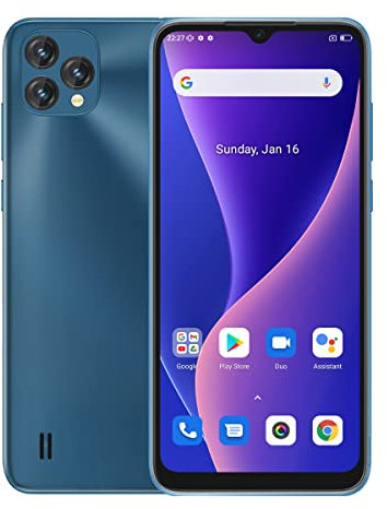 OSCAL C60 Android 11 4G Telephone Portable Débloqué, Helio A22 4 Go+32 Go, Smartphone Double SIM, Écran HD+ 6,53’’, Caméra 13MP+5MP, Batterie 4780mAh, GPS Bluetooth 5, Déverrouillage du Visage Bleu