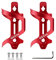 BSSOK Flaschenhalter Fahrrad Seitliche, Aluminiumlegierung, Trinkflaschenhalter Fahrrad Seitliche für Rennrad/MTB/Mountainbike Getränkehalter Fahrrad (2PCS Rot)