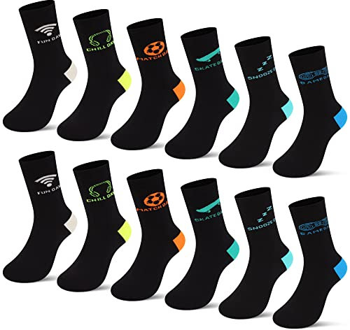 L&K-II 12er Kindersocken Sportsocken für Jungen Junior aus Baumwolle Wintersocken Fußball 2874 39-42
