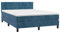 vidaXL Boxspringbett mit Matratze LED Doppelbett Polsterbett Bett Bettrahmen Lattenrost Bettgestell Hotelbett Schlafzimmerbett Dunkelblau 140x200cm Samt