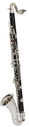 Professional Klarinette Silbernes Bassklarinetten-Melodieninstrument Mit Koffer