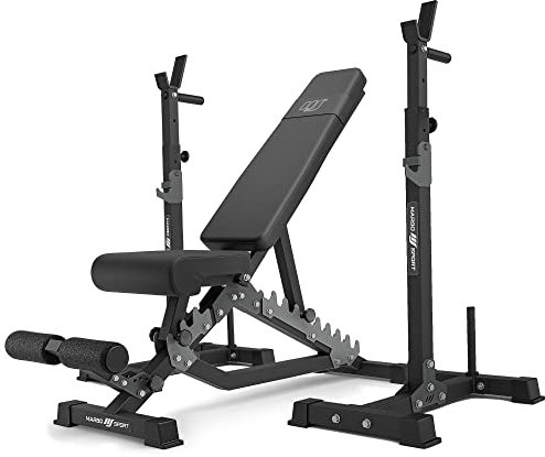 Marbo Sport Set MS34_2.0 | Doppelseitige Bank + Hantelablage (2 Stück) mit Sicherung | Made in EU