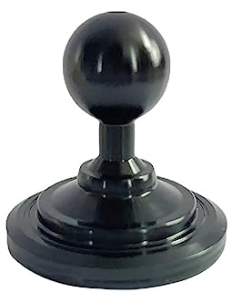 NovelGoal Base de bola adhesiva de aleación de aluminio, base de soporte de cabeza de bola de 17 mm para soporte magnético para teléfono móvil, soporte GPS (negro)