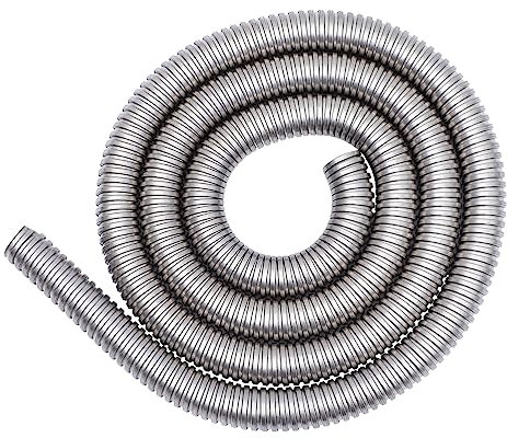 Alipis Manchon Protection Câble Métal Gaines Flexibles Acier Inoxydable pour Harnais Voiture Et Organisation Fil