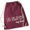 Huuraa Turnbeutel Las Vegas my love Sporttasche Baumwolle 12 Liter Burgundy für alle Fans von Las Vegas USA Geschenk Idee für Freunde und Familie
