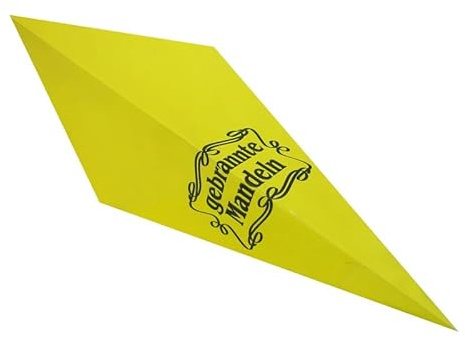 spitztüten 250g gelb gebrannte Mandeln 100 Stück | Für 250gr. Süßigkeiten | für Popcorn und gebrannte Mandeln | Candybar | Hochzeit | Kindergeburtstag | Bonbontüten | Mandeltüten (100)