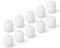 Cubilux Foam Cover for lavalier Lapel Microphone, Windscreen, Windshield, Windjammer for Mini Lav MIC, 10-Pack, White