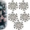 Funny Fuck Snowflake Christmas Ornament,Perfect Ornament for Annual Summary,Wooden Hanging Snowflake Christmas Pendant for Home Office Xmas Halloween Decorations (5pcs)