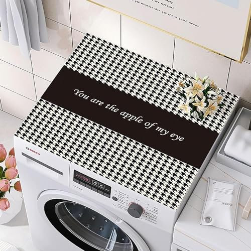 QMZDXH Housse Anti-dérapante pour Lave-Linge et sèche-Linge Protection Machine a Laver Couvercle de Lave-Linge AntidéRapant Housse De RéFrigéRateur Lave Linge Top H,40 * 40cm