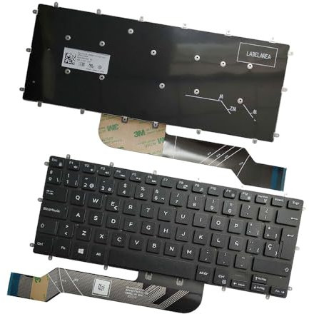 Teclado de Computadora Portátil Compatible para DELL Inspiron P69G P69G001 P83G P83G001 P58F P58F001 P70F P70F001 P87G P87G001 Español Sin retroiluminación