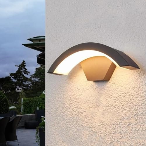 Comely Applique Murale Exterieure, 24W LED Applique Exterieure IP65 Etanche, Moderne Lampe Murale Decoration Exterieur pour Jardin, Terrasse, Mur, Pathway, Villa, Couloir (Blanc Chaud 3000K)