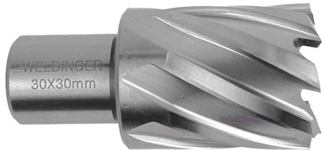 WELDINGER Vollschliff-Kernbohrer HSS M2 Weldon für Magnetbohrmaschinen 30 mm Durchmesser