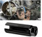JNNJ Auto-Sauerstoffsensor-Buchse, Universal Auto O2-Sauerstoffsensor Entfernung Sockel Drive Tool, Buchse Für Sauerstoffsensor, Motorrad-Auto-Ausbauwerkzeug(Schwarz)
