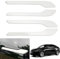 OUBUVO Metallic White Door Handle Wrap for Tesla Model 3/Y,Door Handle Cover Scratch Resistant Protector Tesla Accessories,4PCS