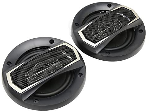 Topiky 2 Pcs Car Coaxial Speakers, Yl-1098B 300W Full Range Bass 4 Ohm 4 Inch Stereo Speakers, Car Sound Loudspeaker Vehicle Speaker