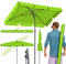 KESSER® Sonnenschirm Rechteckig | Gartenschirm Terrassenschirm Sonnenschutz 200x125cm für Balkon Garten Terrasse | Neigungswinkel und Höhe verstellbar inkl. 2in1 Abdeckung & Tragetasche Grün