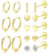 Dochais 8 Paar Ohrringe Gold Set für Damen Chirurgenstahl Creolen Ohrstecker Gold Piercing Ohr Helix Knorpel Medizinische Ohrstecker Huggie Creolen Hypoallergene Siber Ohrringe Mehrfache Piercings