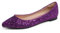 Feversole Ballerina in Paillettes Luccicanti Colorata con Cuscino in Memory Foam per amaretti da Donna Viola Taglie 37