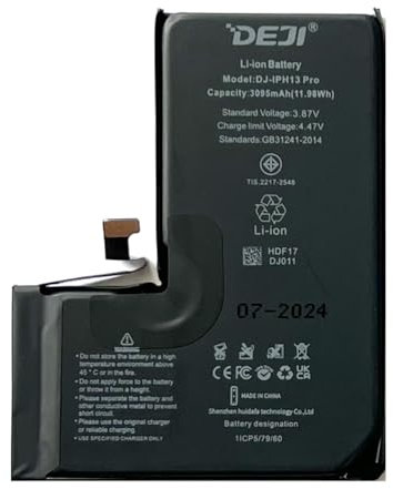 Esatz Akku passend für iPhone Serie 13 Pro. A2656, 3095mAh, DEJI. Ersatzteil OEM
