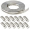 SUPERFINDINGS Colliers de Serrage Colliers Serrage en Acier Inoxydable Kit de Bricolage Bande métallique perforée de 32,8 Pieds 12 Attaches Bande métallique perforée à vis sans Fin réglable