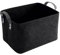 RNXSIB Schwarzer Filz Aufbewahrungskorb für Kleidung, Handtücher, Accessoires - Aufbewahrungsbox 37 x 27 x 23 cm