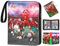 Oirigaga Fußball Karten Sammelalbum, Fussball Sammelkarten Album, 400 Karten Sammelmappe Sammelheft Sammelbuch, Wasserdicht PU-Leder Heft Ordner mit 4 Taschen 50 Hüllen und Reißverschluss Tragegriff
