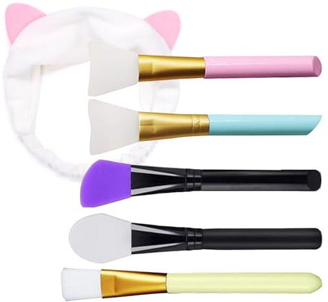 3-stückiges Maskenpinsel-Set mit Stirnband, Für sanfte und gleichmäßige Maskenanwendung