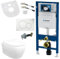 Geberit Hänge Wand Dusch WC Spülrandlos Toilette Taharet/Bidet Ventil Vorwandelement Set