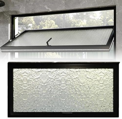 ZXHKZDX Ventana De Ventilación De Aluminio Interiores con Rotación De 360°, Ondulación De Agua Pequeñas Ventanas Artísticas para Gallineros Invernaderos Y Garajes(Black,31.5X15.7IN/80X40CM)