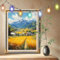 Champ de blé,Paysage Peinture Diamant Kit,5D Diamond Painting Adulte (50x70cm),Bricolage Diamant Artisanat Strass Point de Croix Painting,Tableau Diamant Kits pour Décoration Murale Cadeau 57F-7354