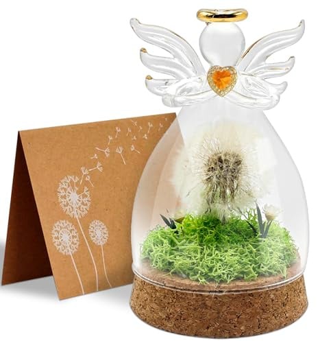 Wunscherfüller Pusteblume im Glas, Valentinstag Geschenkideen für Frauen: Deko Geschenke im Glas und Blumen Geschenk für Freundin, Mädchen – geeignet für Ewig Geburtstag, Valentinstag, Hochzeit