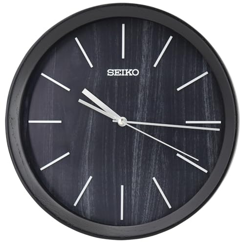 Seiko Clocks Wanduhr schwarz