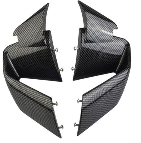 Carbon Fiber Front Spoiler Fixed Wind Winglets for BMW S1000RR M1000RR 2019-2022, ABS Fairing Body Work Kit, Direct Replacement Sport Style Upgrade, Black Finish